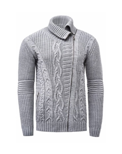 Кардиган с асимметричной молнией, серый Rusty neal