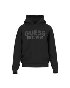 Толстовка с капюшоном худи красавчик, черный Guess