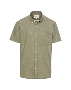 Повседневная рубашка обычного кроя с коротким рукавом и воротником на пуговицах, хаки Camel active