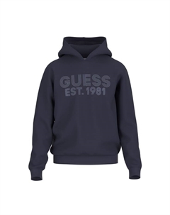 Толстовка с капюшоном худи красавчик, синий Guess