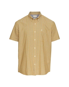 Повседневная рубашка обычного кроя с коротким рукавом и воротником на пуговицах, цвет 65 sunflower Camel active