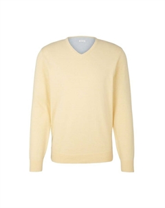 Вязаный свитер с v-образным вырезом, желтый Tom tailor