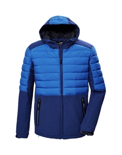 Функциональная куртка с воротником-стойкой и капюшоном., синий Killtec