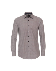 Рубашка с деловым принтом современный крой, красный Venti