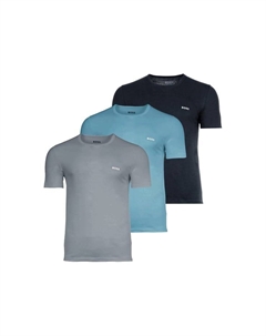 Футболка в упаковке 3 шт. - классическая круглая горловина с коротким рукавом хлопок, мультиколор Boss