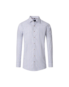 Деловая рубашка в полоску современный крой, серый Venti