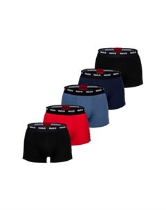 Боксеры 5 шт. в упаковке - трусы пять шт. в упаковке логотип хлопок стрейч, мультиколор Hugo