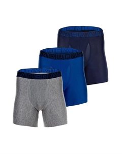 Комплект из 3 трусов-боксеров - высокотехнологичные трусы-боксеры эластичные однотонные, мультиколор Under armour