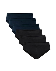 Трусы в упаковке 6 шт. - натуральный эластичный пояс одинарный трикотаж, мультиколор Calida