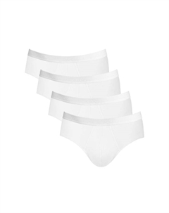 Трусы 4 шт. в упаковке - нижнее белье миди 24/7 хлопок логотип однотонные, белый Sloggi