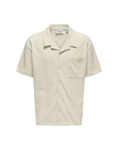 Рубашка мабон с короткими рукавами, белый Only & sons