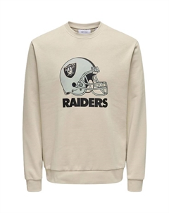 Толстовка с ребристыми манжетами, серебряный Only & sons