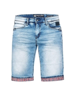 Джинсовые шорты Данстер с клетчатым отворотом, синий Rusty neal