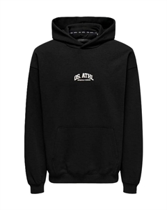 Толстовка с капюшоном и карманом-кенгуру, черный Only & sons