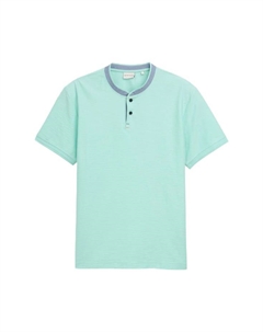 Футболка с воротником-хенли, зеленый Tom tailor