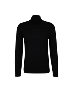 Вязаный свитер - jk-04donte водолазка тонкая вязка шерстяная однотонная, черный Joop