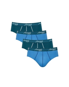 Трусы комплект из 4 штук - старт миди c4p коробка хлопок, синий Sloggi