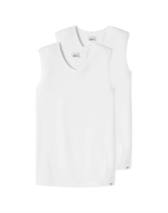 Майка/Топ 2 шт. в упаковке долговечный хлопок, белый Schiesser