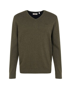 Тонкий трикотажный свитер с V-образным вырезом и ребристыми манжетами., мультиколор S.oliver