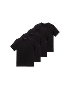 Майка / рубашка с коротким рукавом 4 шт. в упаковке американская, черный Schiesser