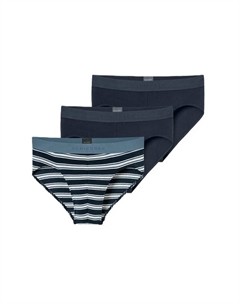 95/5 rio трусы комплект из 3 шт. логотип на поясе, синий Schiesser