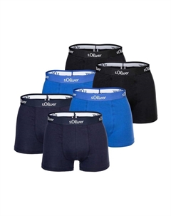 Боксеры 6 пар в упаковке - трусы-боксеры из хлопка-стрейч, синий S.oliver