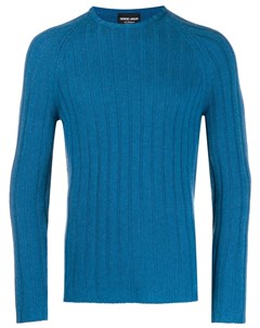 Giorgio armani свитер в рубчик 54 синий Giorgio armani