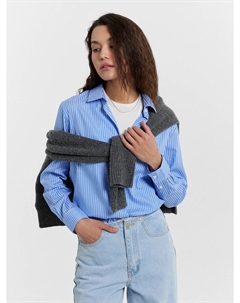 Рубашка женская синяя в полоску Mark formelle