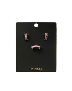 Набор: серьги и кольцо Pink Baguette Twinkle