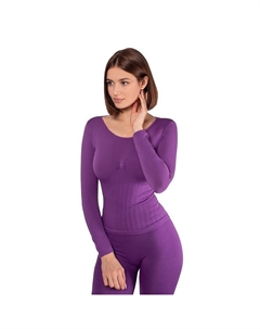 Термофутболка с круглым вырезом фиолетовая Oemen