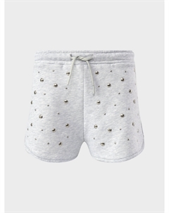 Шорты с вышитым лого, серые Msgm