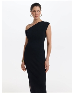 Трикотажное платье миди асимметричного кроя Love republic