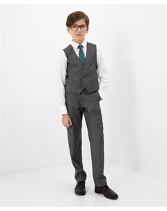 Брюки классические прямого силуэта серые для мальчика Gulliver