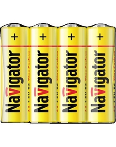 Батарейка Navigator NBT-NS-R6-SH4 солевая AA/R6 (уп.4шт) (94759)