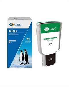 Картридж GG-F9J68A 728 для DJ Т730/Т830, черный матовый (300мл) G&g