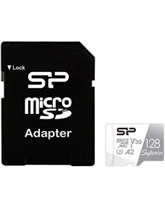 Карта памяти 128GB SP128GBSTXDA2V20SP Superior Pro A2 microSDXC Class 10 UHS-I U3 Colorful 100/80 Mb/s (SD адаптер) Silicon power
