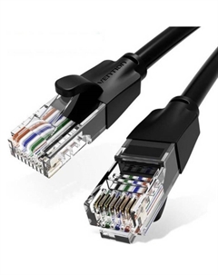 Кабель патч-корд IBEBK прямой UTP cat.6, RJ45 - 8м., черный Vention