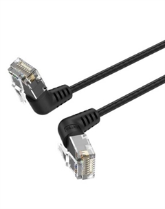 Патч-корд IBOBF UTP cat,6a, RJ45 угол 90 - 1м, черный Vention