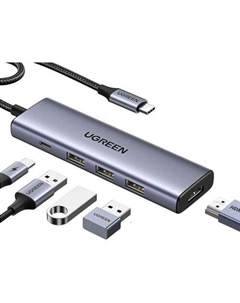 Порт-репликатор CM511, серый Ugreen