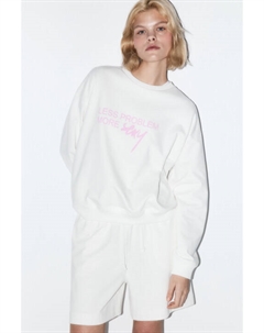 Свитшот домашний хлопковый с принтом Befree