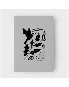 Блокнот "Птички". Светло-серый Пи_ши