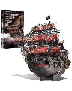 Конструктор 3D из металла THE QUEEN ANNES REVENGE II (HP362-WS) Piececool