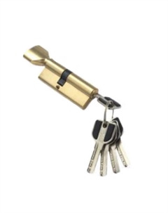 Цилиндровый механизм CW80mm PB и217, перфорированный ключ-вертушка, полированная латунь Мсм