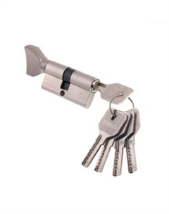 Цилиндровый механизм CW70mm SN д901, перфорированный ключ-вертушка, матовый никель Damx