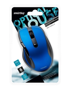 Мышь беспроводная 508, 1600dpi, оптическая светодиодная, USB, синий (SBM-508AG-B) Smartbuy