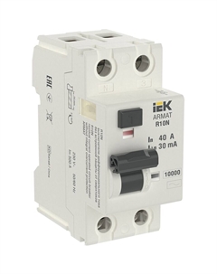 УЗО Armat R10N 40А 2P тип AC 30 мА 10 кА (AR-R10N-2-040C030) Iek