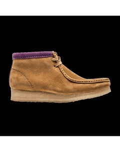 Ботинки женские Wallabee кожаные, коричнево-фиолетовый Clarks