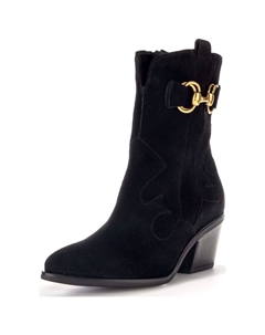 Замшевые ботильоны, черный Gabor