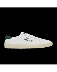 Кроссовки SL-06 Court Leather 'White Dark Basil', белый Saint laurent