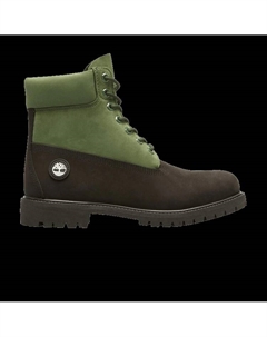 Мужские ботинки водонепроницаемые из нубука двухцветные, черно-зеленый Timberland